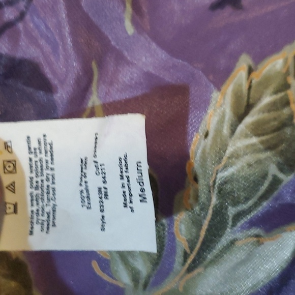 Vintage California Dynasty Purple Floral Nightgown, Size Medium - Picture 3 of 4